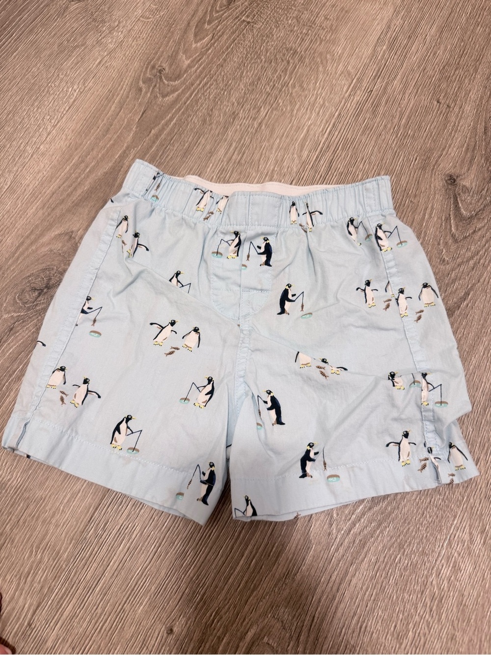 Crewcuts Light Blue Penguin-Print Boy’s Shorts